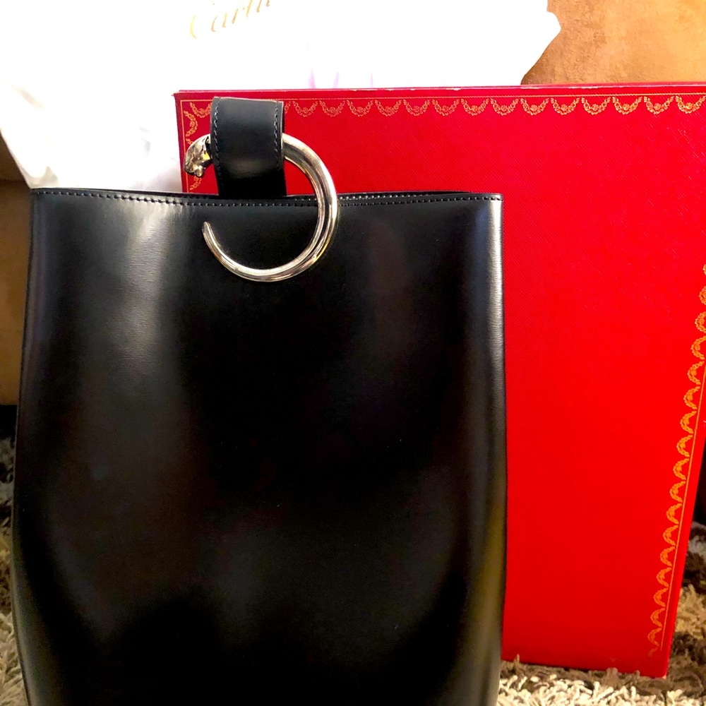 Panthere de Cartier Sidepack Black Leather